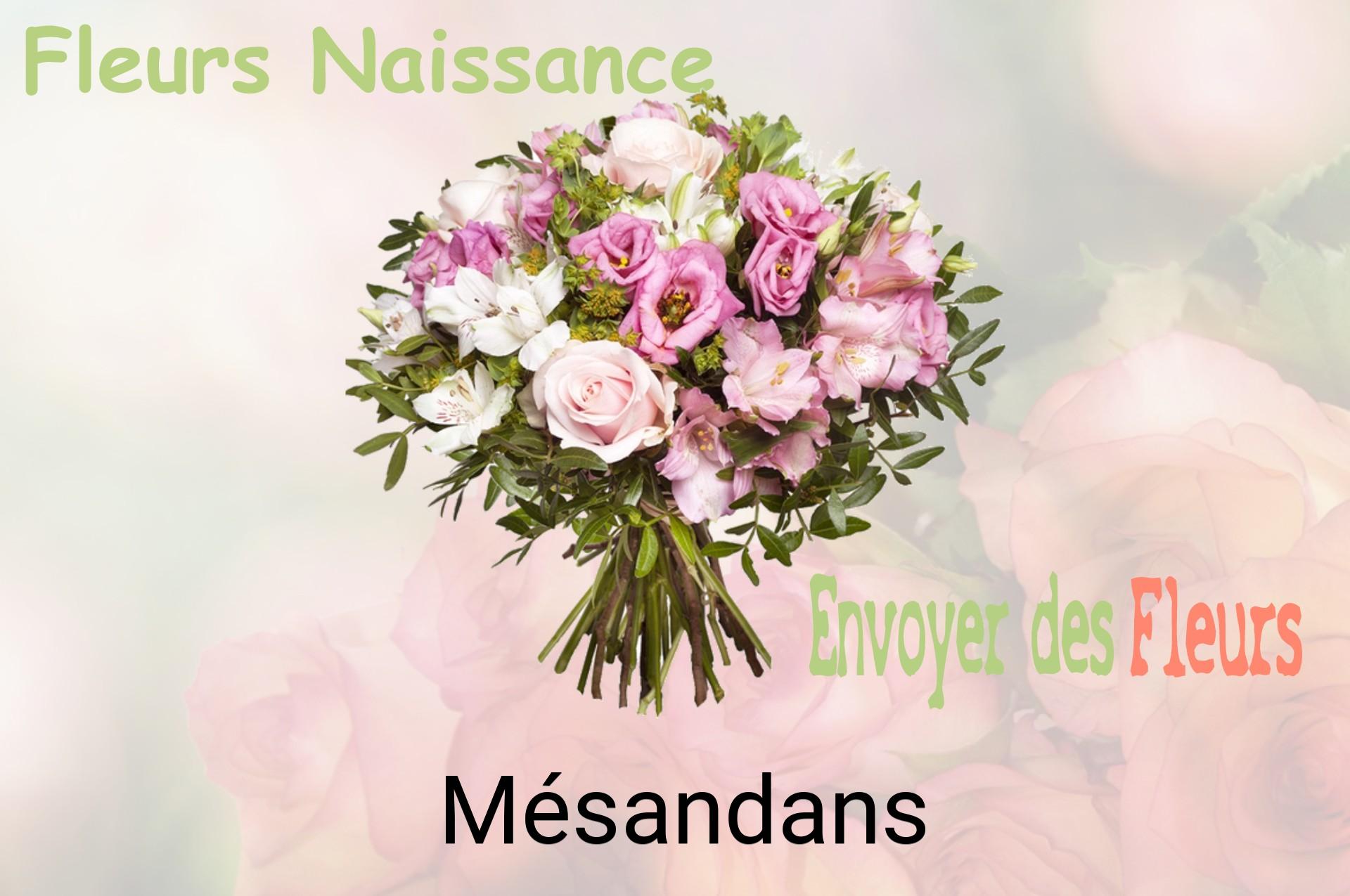 Bouquet de fleurs de naissance livré à Mésandans